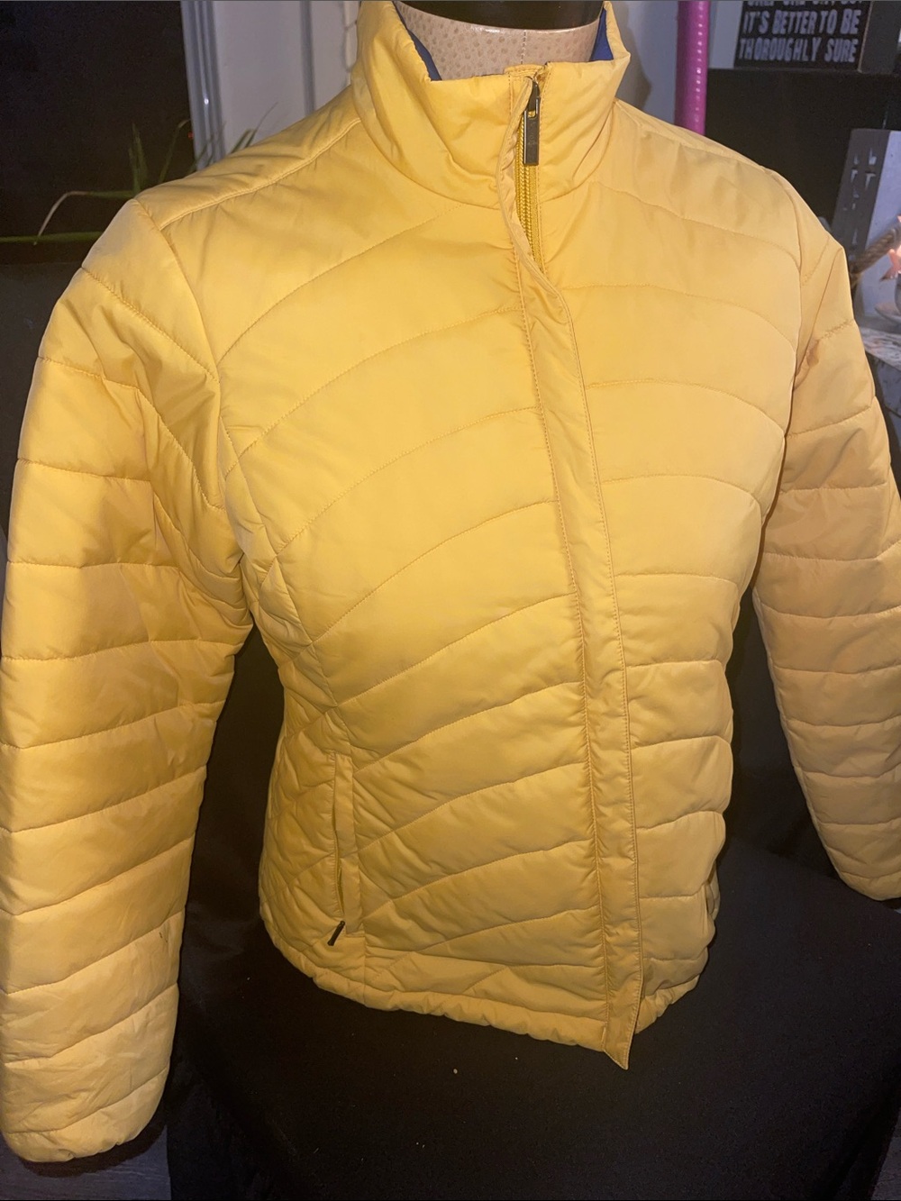 Lands' End Boy’s Golden Yellow Quilted Puffer Jacket